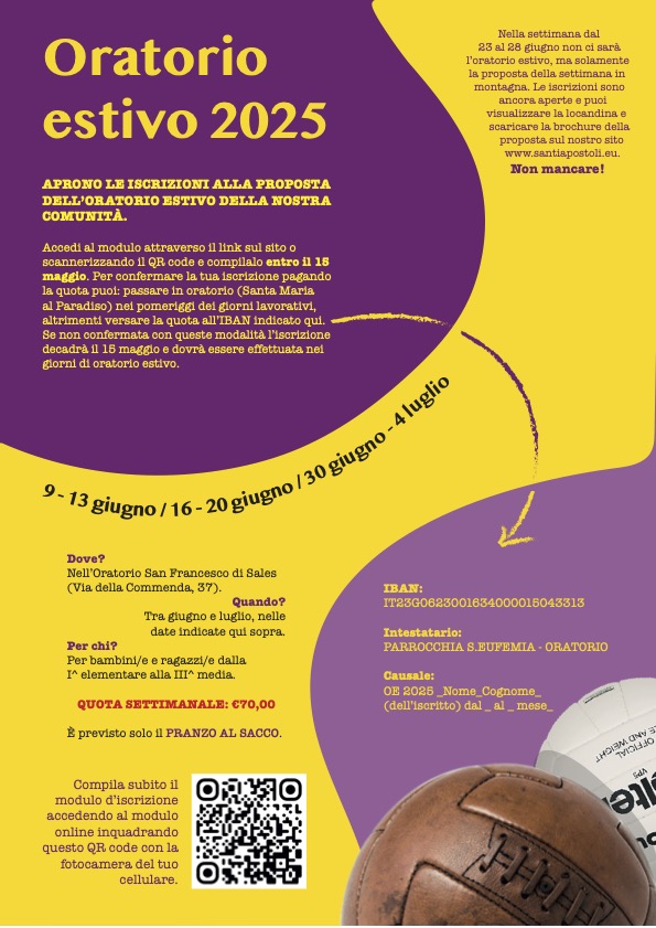 Oratorio Estivo 2025